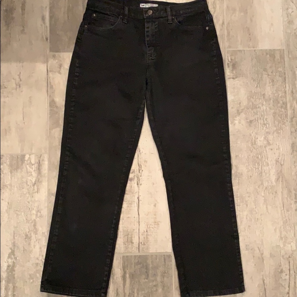 Lee Relaxed Fit Straight Leg Black Jeans